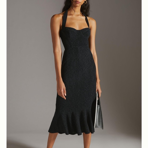 NWT ANTHROPOLOGIE HUTCH halter corset midi dress - Picture 3 of 9